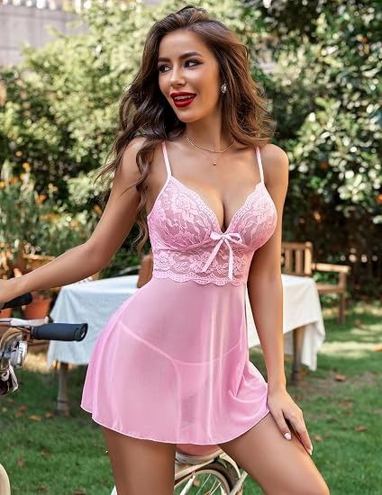 Immagine di Pink Lace Lingerie Dress 3